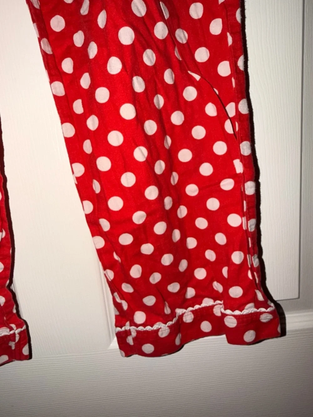 Victoria’s Secret Red Polka Dot Pajama Set M Medium Cozy Cute - Picture 9 of 12